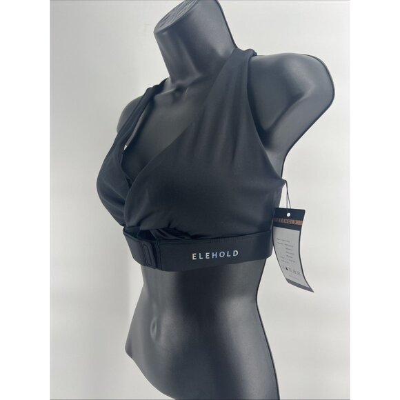 Rare ELEHOLD High Impact Sports Bra Padded Front Magnetic Buckle NWT Black Small - Picture 7 of 12